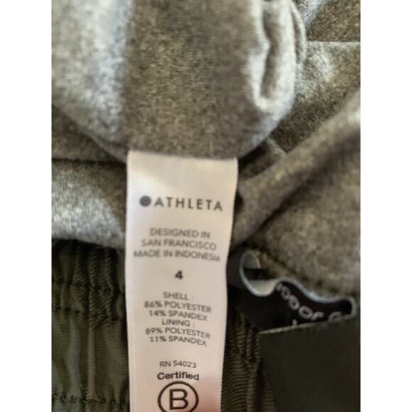Athleta Women's Dark Green Camo Polyester Brooklyn Lined Jogger Pants 4 - Picture 5 of 5